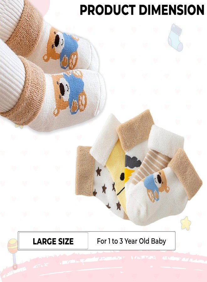 Bembika Baby Socks Soft, Anti-Slip, and Stylish Socks for Toddlers, Perfect for Baby Crawling and Safety -(Cloud|1-3 Years Old) - Image 3