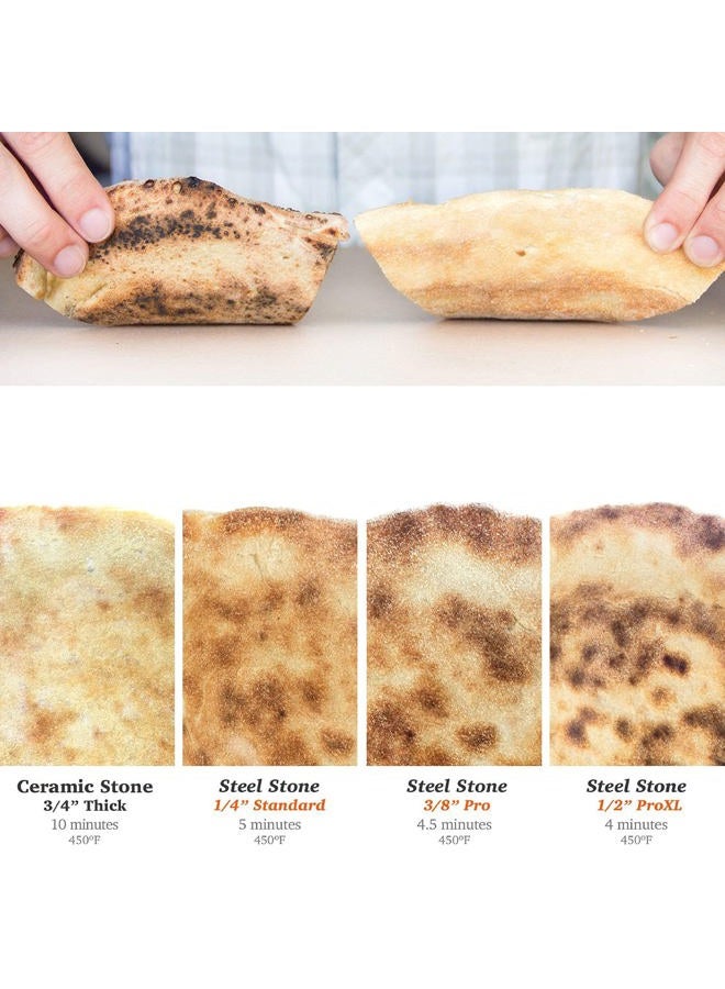 Nerd Chef NerdChef Steel Stone - High-Performance Baking Surface for Pizza (.25" Thick - Standard) - Image 5