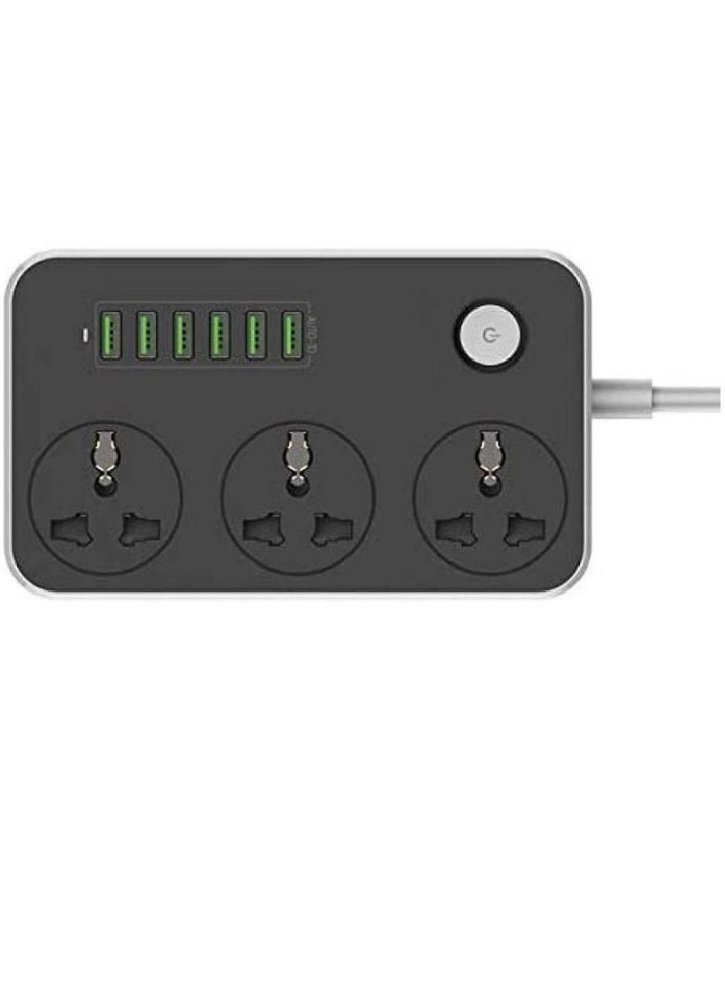 JBQ Electric Extension With 3 Anti Static Power Socket And 6 Usb Port - Image 3