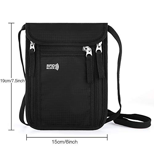 KEAFOLS Travel Pouch Neck Wallet Family Passport Holder Organizer Case with RFID Blocking - Image 4