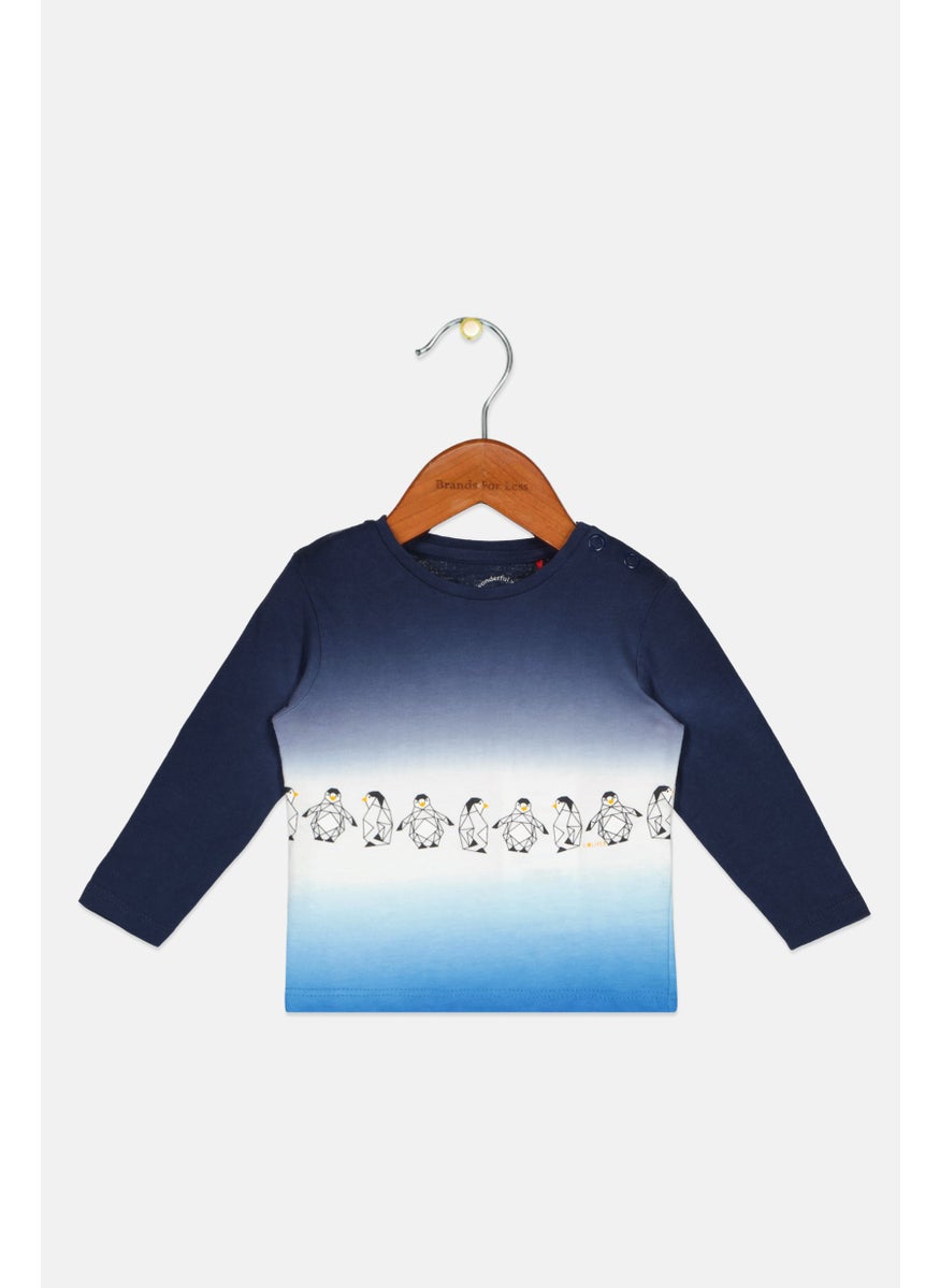 s.Oliver Toddlers Boy Long Sleeve Graphic Top, Navy Combo  - Image 1
