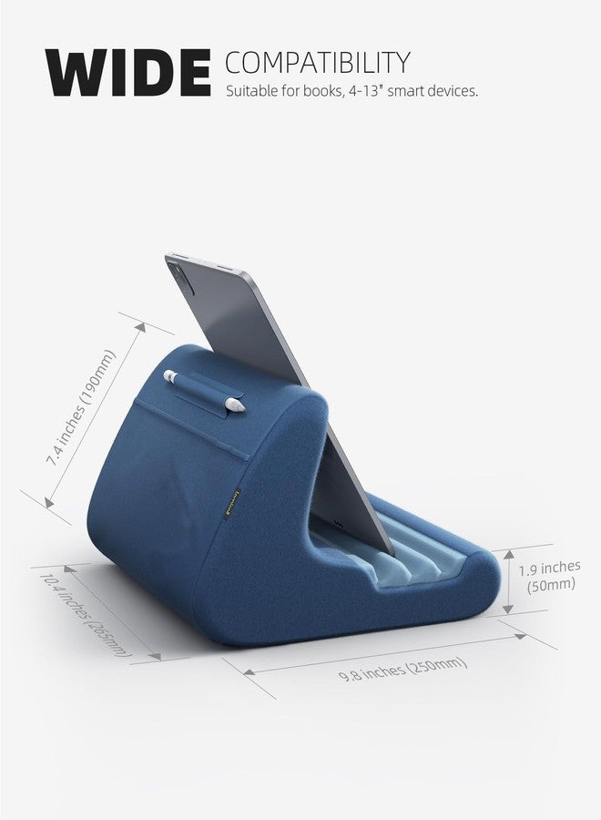Lamicall Tablet Stand, Tablet Pillow Holder - Tablet Pillow Soft Pad for Bed, Lap Tablet Mount with Stylus Mount & Pocket, for iPad Pro 12.9, Air, Mini, Kindle, Galaxy Tab and 4-13" Tablet, Royal Blue - Image 5