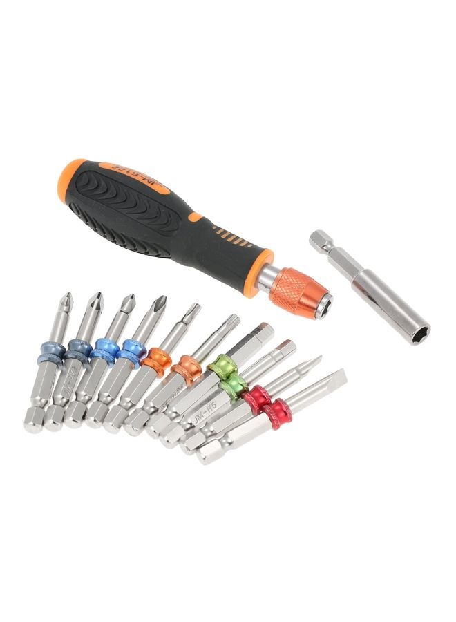 NIBEMINENT 12-Piece Multi Functional Screw Bit Kit Black/Silver/Orange 2.36inch  - Image 2