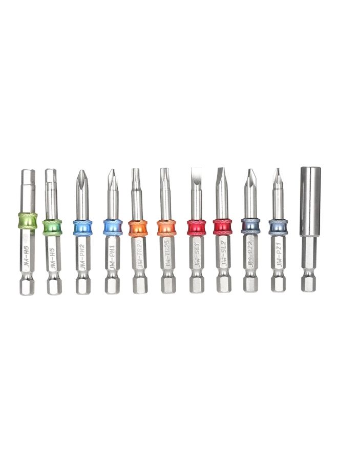 NIBEMINENT 12-Piece Multi Functional Screw Bit Kit Black/Silver/Orange 2.36inch  - Image 3