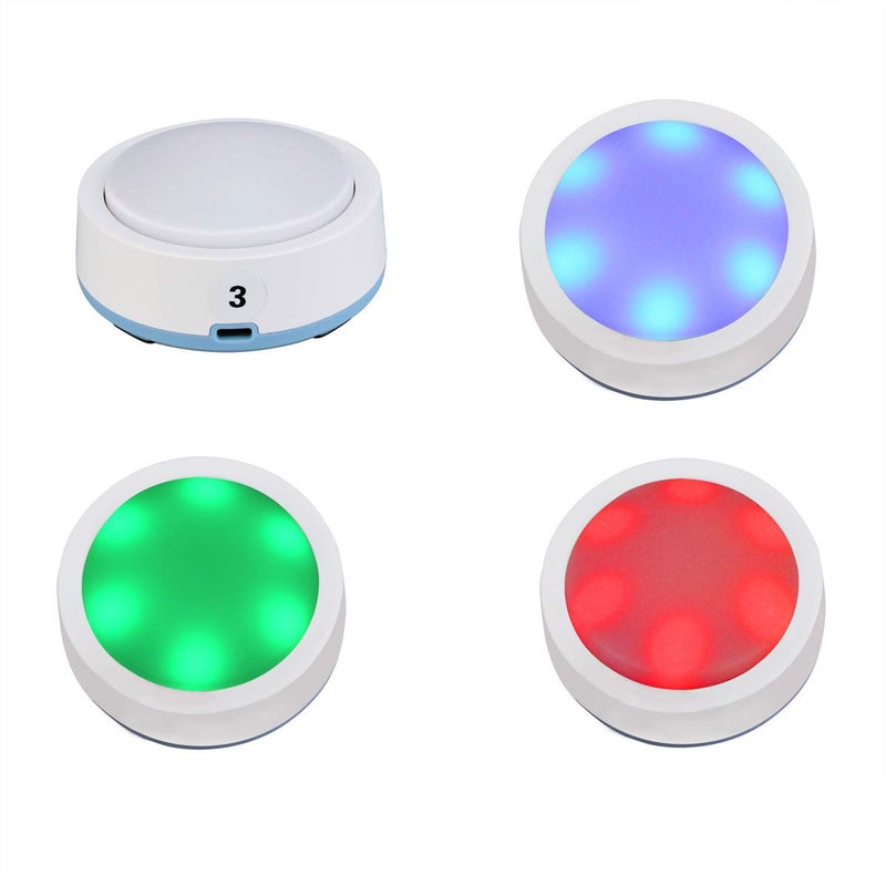 Retekess Case of 4, TM101 Answer Buzzers,Lights and Sounds Buzzers,Game Show,Classroom Buzzers,Wireless Respond Button for Adult,Office,Debates - Image 1