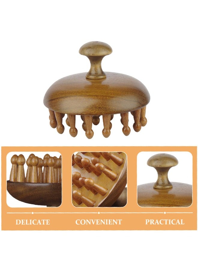 Unik Wooden Scalp Massaging Comb, Styling Comb,  Natural Wooden Hair Comb,Meridian Massage for Head and Body  - Image 2