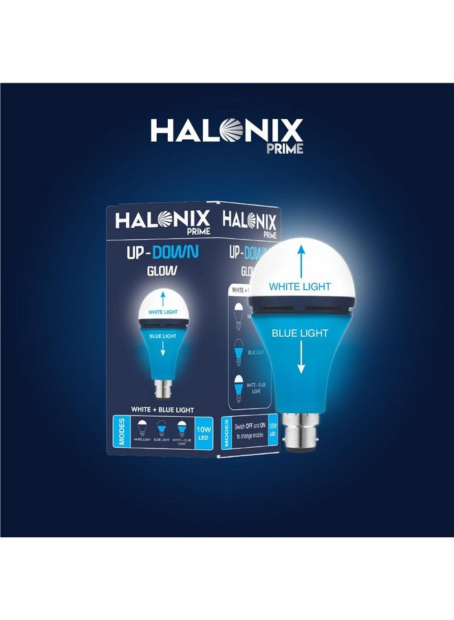 Halonix مصباح هالونيكس LED 10 واط بتقنية الإضاءة العلوية والسفلية باللونين الأبيض والأزرق | قم بتشغيل/إيقاف لتغيير اللون | مصباح LED زينة | اللون الأبيض والأزرق - Image 3