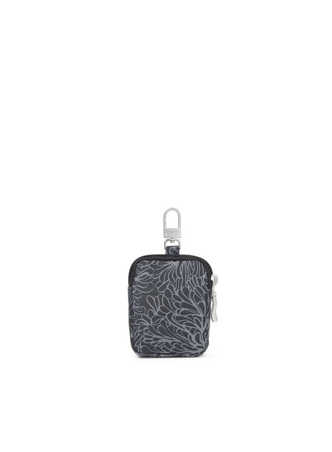 Baggallini Womens On The Go Mini Pouch Midnight Blossom Print Black Us - Image 2