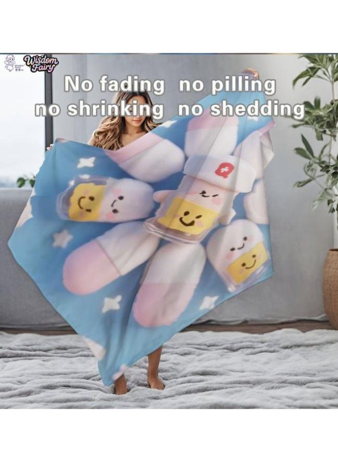 عام Wisdom Fairy (أحدث) بطانية رقيقة من الفانيلا (دافئة ومريحة، ومناسبة للنوم، واستخدام اللعبة، وإزالة الغبار والرمل) 150 سم * 200 سم - 75 - Image 1
