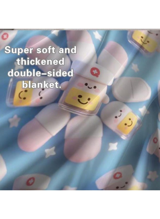 عام Wisdom Fairy (أحدث) بطانية رقيقة من الفانيلا (دافئة ومريحة، ومناسبة للنوم، واستخدام اللعبة، وإزالة الغبار والرمل) 150 سم * 200 سم - 75 - Image 5