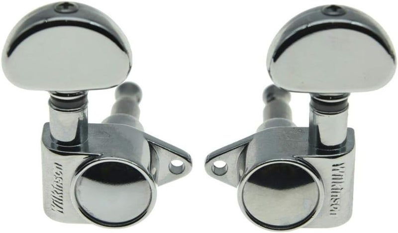 WILKINSON 3x3 ROTO Style Full Size Sealed Guitar Tuners Tuning Keys Pegs Guitar Machine Heads Fits USA Les Paul or Acoustic Guitars Chrome - Image 4