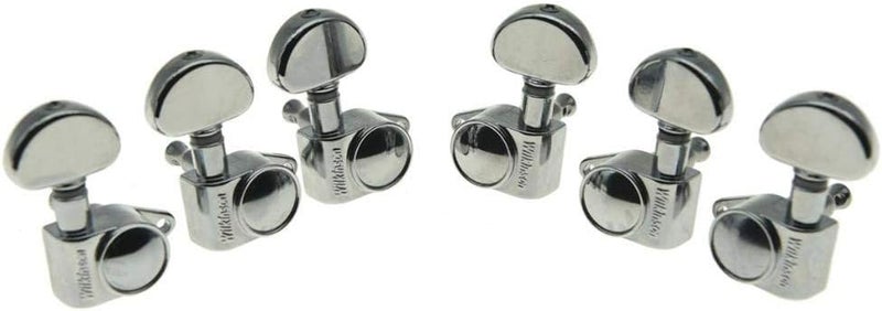 WILKINSON 3x3 ROTO Style Full Size Sealed Guitar Tuners Tuning Keys Pegs Guitar Machine Heads Fits USA Les Paul or Acoustic Guitars Chrome - Image 2