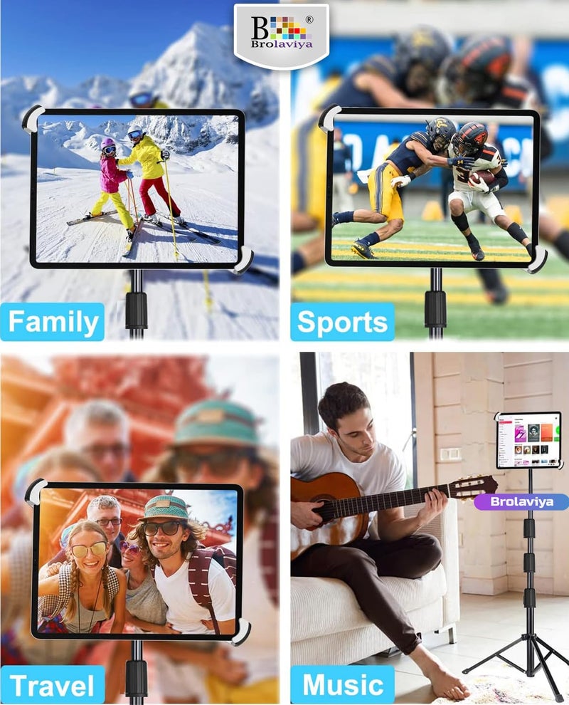 BROLAVIYA Tablet Tripod Floor Stand for Home,Office, Stage for All 9.5~14.5 Diagonal inches Large Display Devices - Image 4
