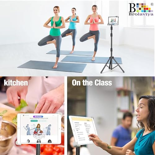 BROLAVIYA Tablet Tripod Floor Stand for Home,Office, Stage for All 9.5~14.5 Diagonal inches Large Display Devices - Image 2