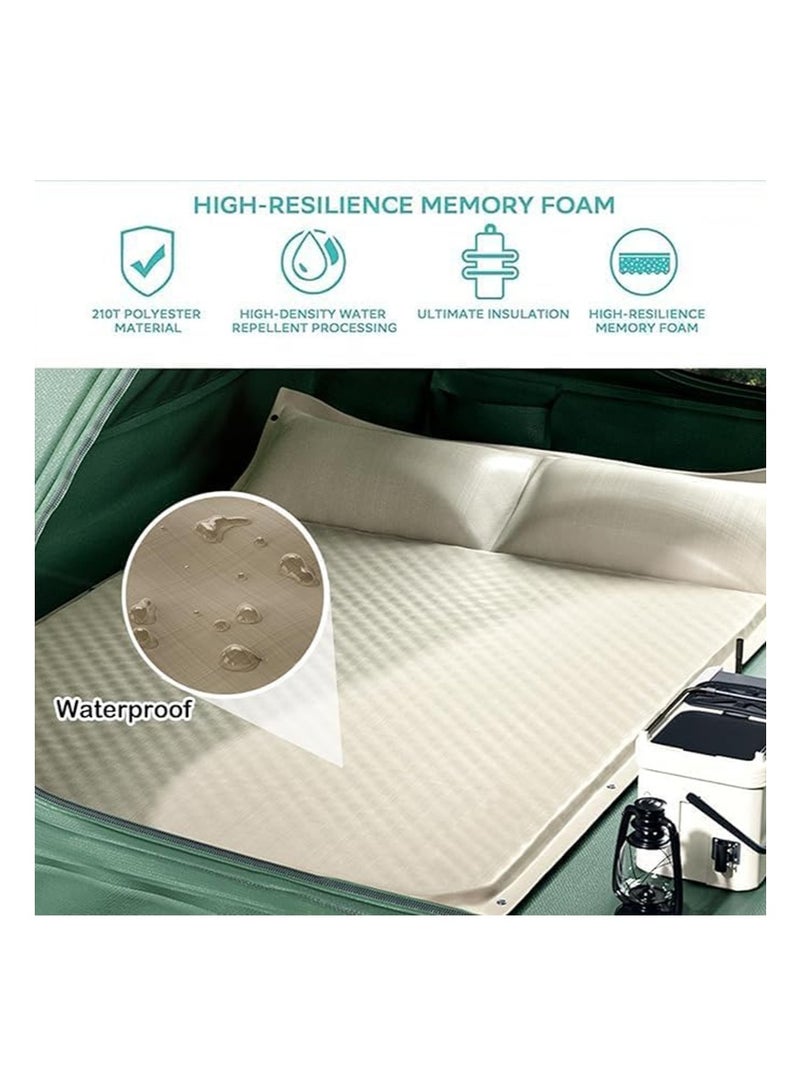 TAPIT Camping Sleeping Pad, Self-inflating Sleeping Mat with Pillow & Carry Bag, Waterproof Camping Air Mattress Foldable Sleeping Bed for Camping Hiking Tent Car for 2 People (King Size) - Image 5