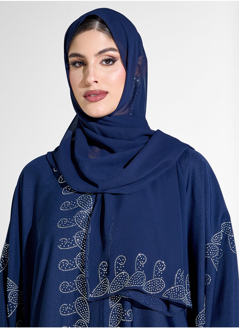 Embellished Abaya With Sheila