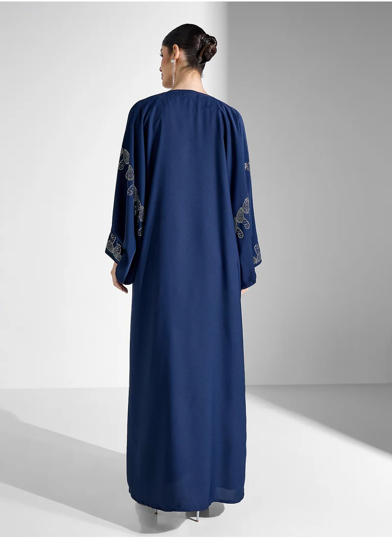 خزانة Embellished Abaya With Sheila