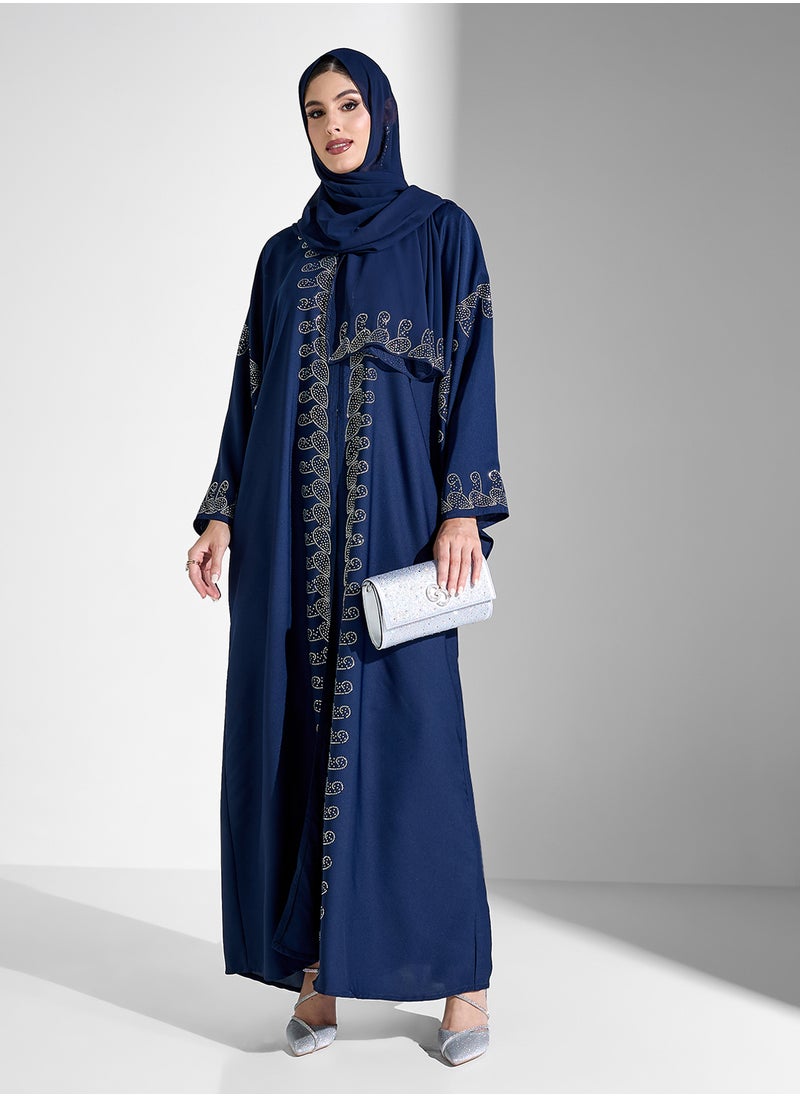 Embellished Abaya With Sheila