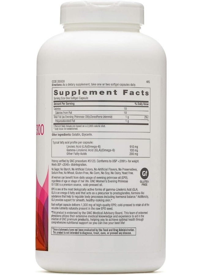 GNC Women'S Evening Primrose Oil 1300 Supplement Softgels - Image 2