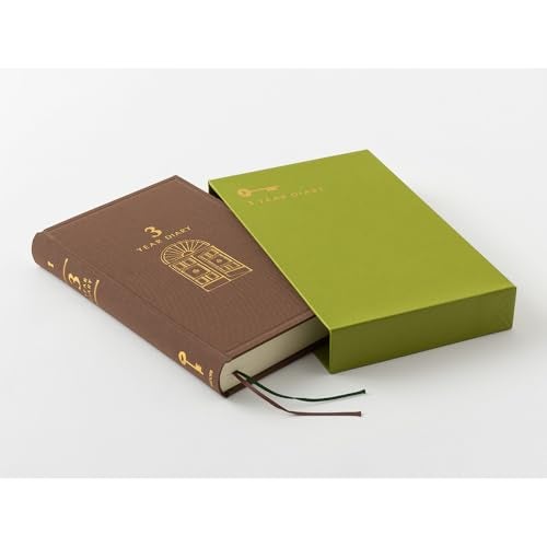 Midori DESIGNPHIL Midori 12395006 Diary, 3 Year Consecutive Door, Brown - Image 2
