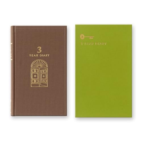 Midori DESIGNPHIL Midori 12395006 Diary, 3 Year Consecutive Door, Brown - Image 3