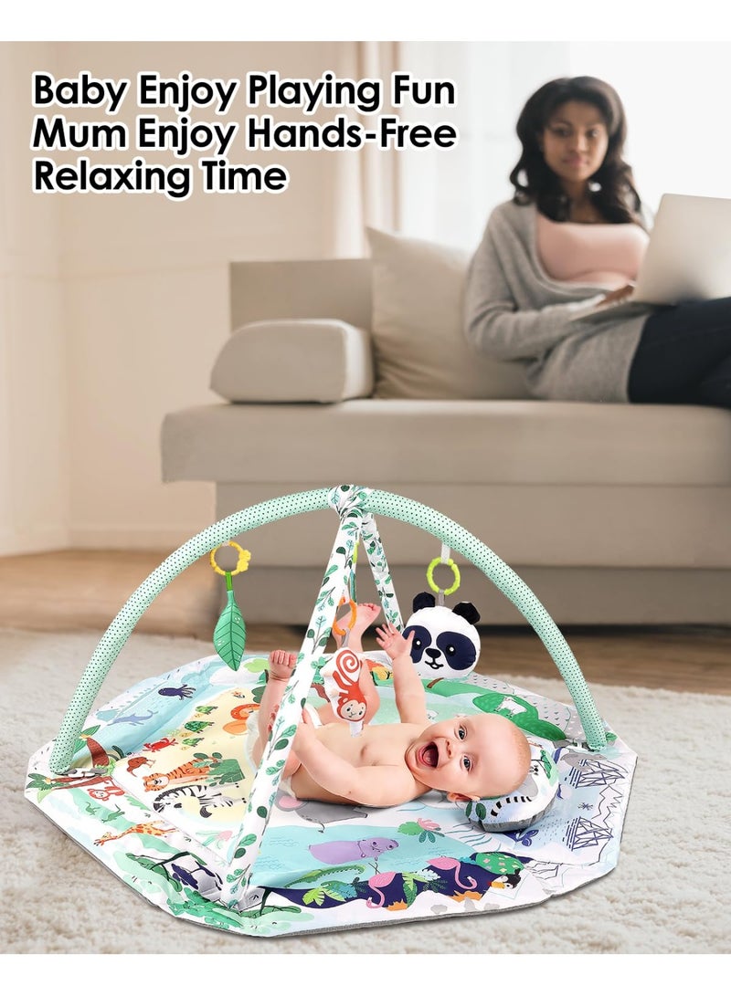 ASIV 4-in-1 Tummy Time Mat,Baby Activity Play Mat,Newborn Play Baby Mats for Floor with 6 Infant Learning Sensory Baby Toys, Toddler Motor Skill Development,Babies Ball Pit with 18 Ocean Balls  - Image 5