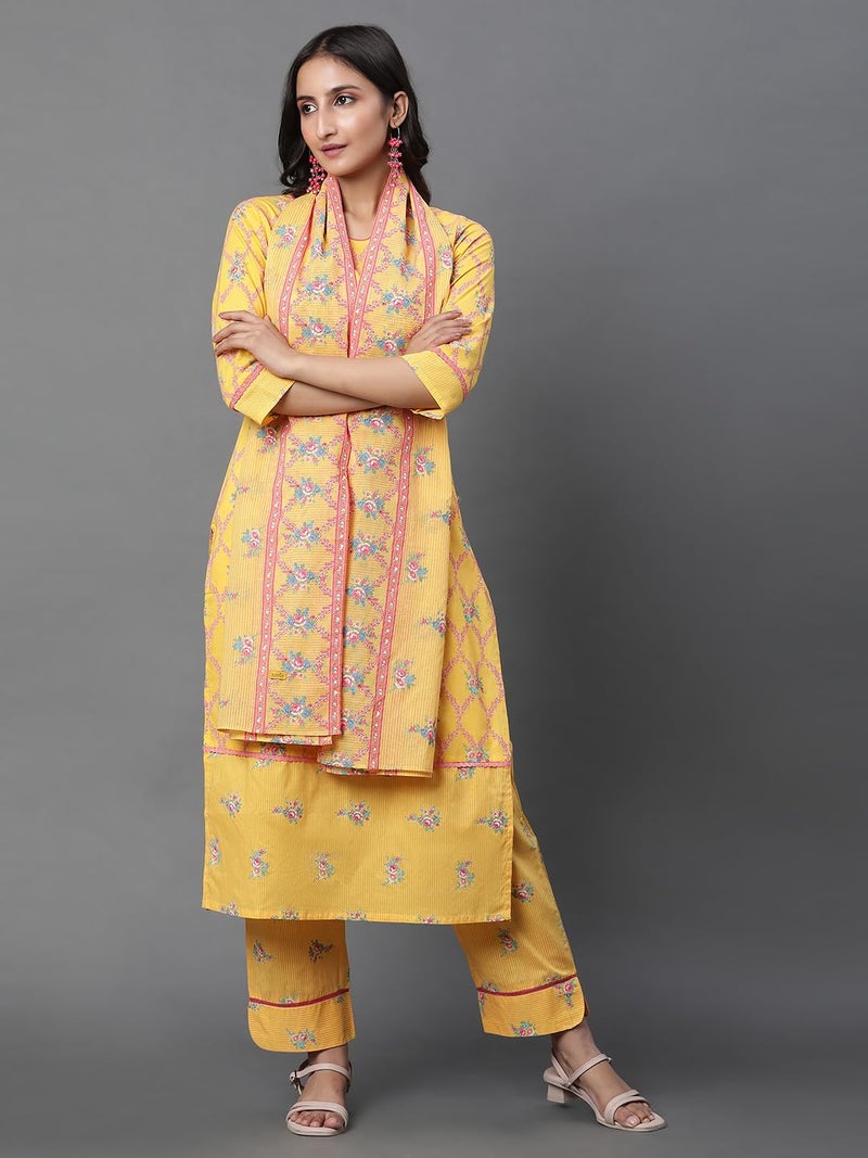 Aurelia Women Solar Power Floral Printed Cotton Mulmul Stole - Image 3