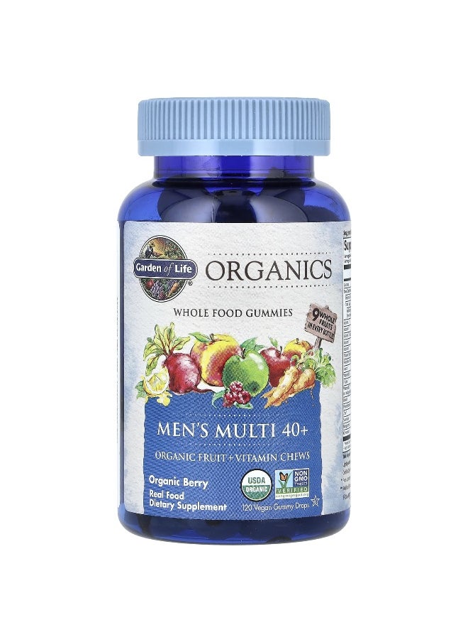 Garden of Life Garden of Life, Organics, Men's Multi 40+, Organic Berry, 120 Vegan Gummy Drops  - Image 1
