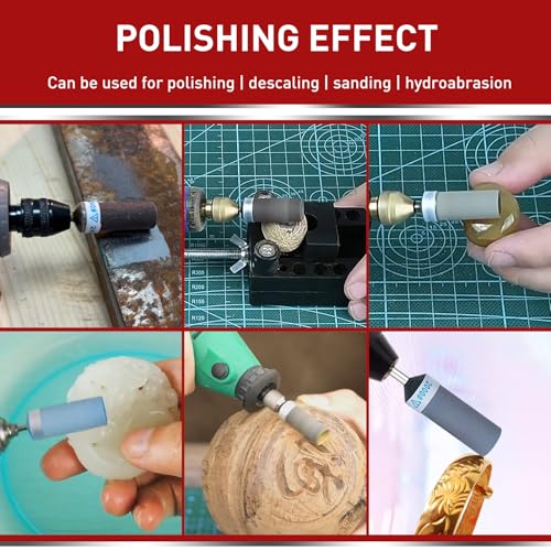PONTASS 25Pcs Sanding Drums Sandpaper Sticks Set with 1/8"(3mm) Shank for Dremel Rotary Tool, 180/240/600/1000/1500/2000 Grits Different Meet More Needs for Metal Rust Removal/Jade Polishing/Stone Grinding - Image 2