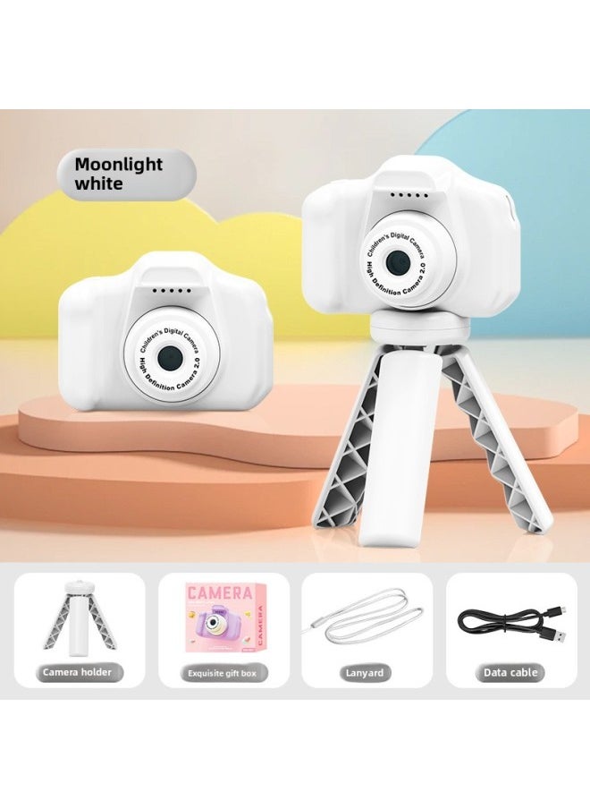 Children's Camera Can Take Pictures And Video HD SLR Digital Camera Cartoon Mini Camera Toy Birthday Gift-Color:Moonlight White-Specifications:Single Camera Without Stand  - Image 1