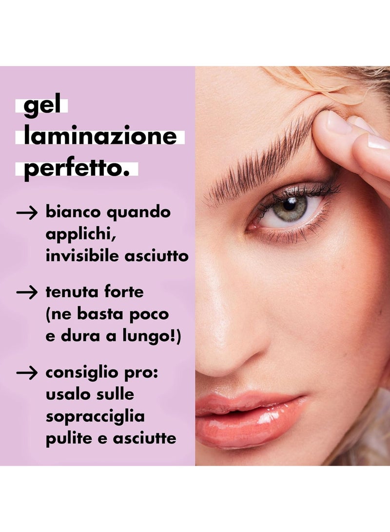 إلف جل تصفيح الحواجب، تثبيت قوي، شفاف، تجفيف، منحوتات وأمشاط مقاومة للماء، مظهر نباتي، لم يتم الإساءة إلى الحيوانات لتصنيعه. - Image 4