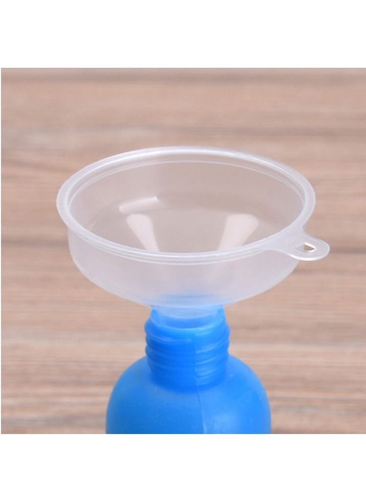 Home zone 2-piece Mini Plastic Funnel Transparent Mini Plastic Funnel Liquid Filling Clear Plastic Travel Mini Funnel for Small Samples of Perfume Emulsion  - Image 2
