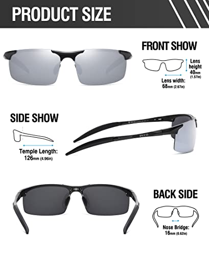 DUCO Mens Sports Polarized Sunglasses UV Protection Sunglasses for Men 8177s - Image 3