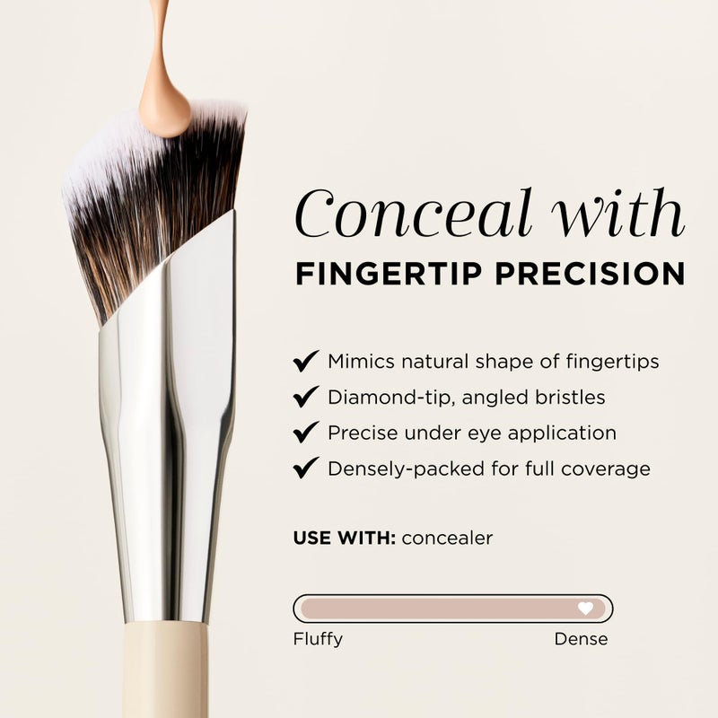 HALEYS Concealer Brush â€“ Cruelty-Free Makeup Brush for Under Eye Concealer & Color Corrector, Flat Precision Brush for Cream, Liquid & Powder Makeup, Smooth Streak-Free Blending - Image 2