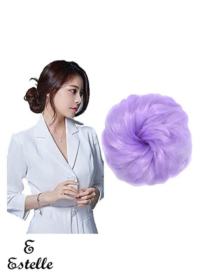 إستيل كعكة شعر فوضوية مع شريط مطاطي مرن وصلات شعر على شكل ذيل حصان أوبدو شينيون دونات على شكل ذيل حصان، شعر صناعي أشعث للنساء (اللون رقم 2403A) - Image 1