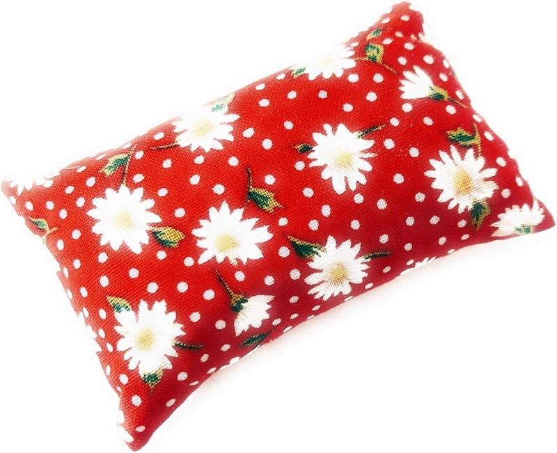 Nakpunar Emery Pincushion  Keep Your Needles Clean and Sharp  Filled with Abrasive Emery Mineral 2x3 Daisies on Red Polka Dots - Image 1