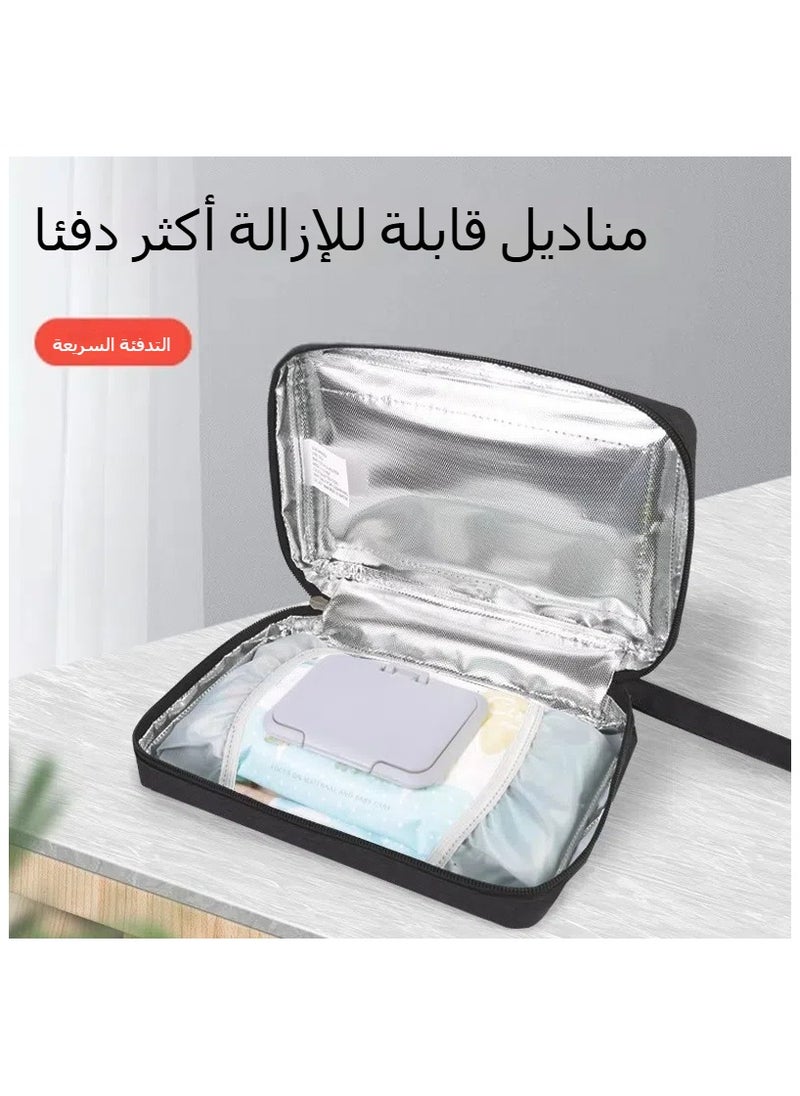 جنرال مسخن مرطبات للأطفال مع شاشة رقمية، محمول بنظام USB، حقيبة تدفئة تحكم بدرجة الحرارة للأطفال، درجة حرارة التدفئة القابلة للتعديل للاستخدام داخل السيارة، المنزل، والسفر.  - Image 3