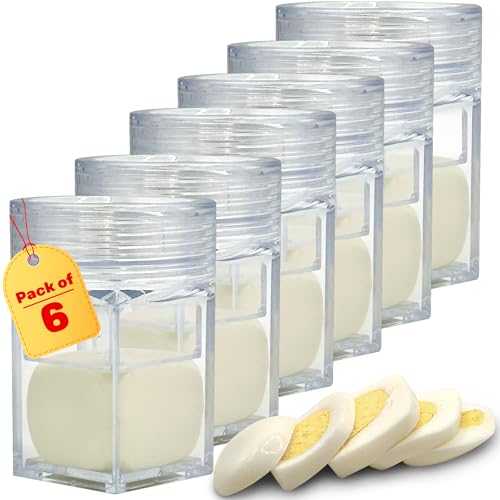 Eggssentials Square Egg Mold - Hard Boiled Egg Maker - Pack of 6 - Transparent Silicone - Image 1
