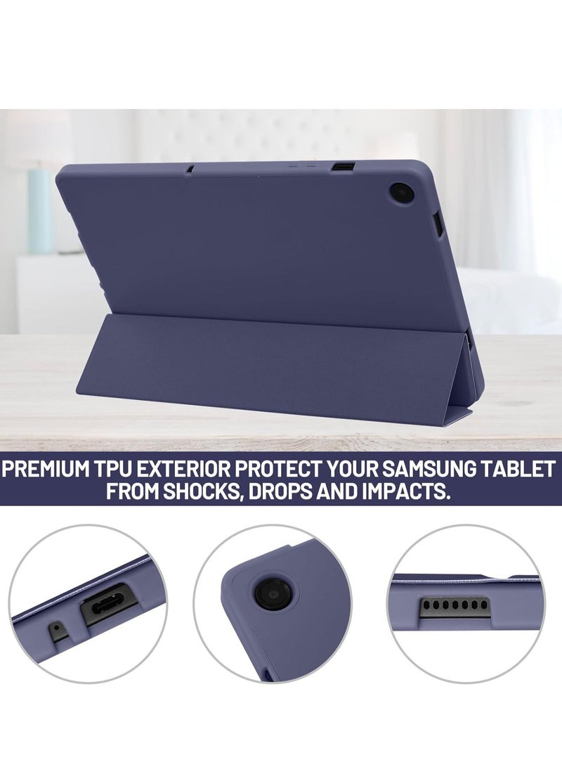 DUSALA Case Compatible with Samsung Galaxy Tab A9 Plus / A9+ 11 Inch 2023, SM-X210/X216/X218 | Trifold Stand Protective Case with Pen Holder | Auto Sleep/Wake Feature | Durable Dark Blue Case for Samsung Tab A9+ Protection - Image 5