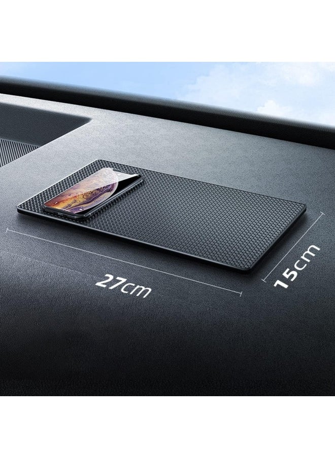ECVV - Anti-Slip Car Dash Sticky Pad Car Dashboard Mat 27 * 15 cm Sticky Gripping Pad Removable and Traceless Mounting Pad for Cell Phone, Sunglasses, Keys, Coins - Image 1