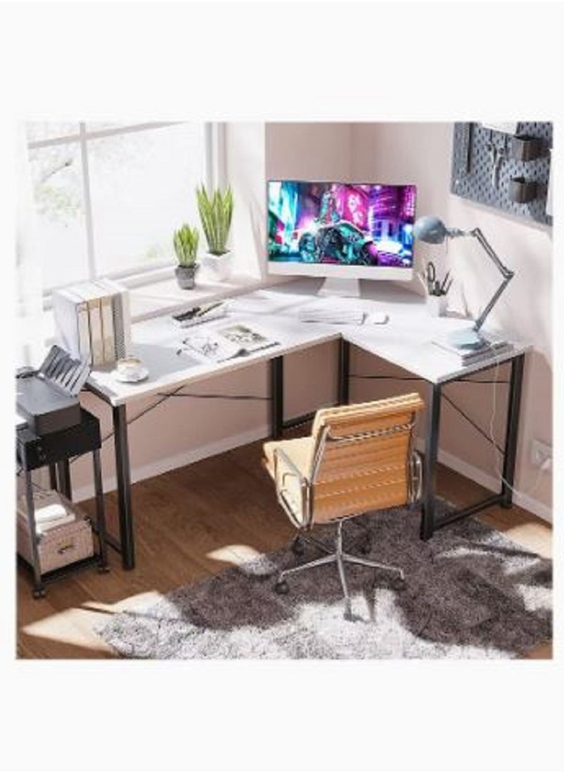 AGD L Shaped Desk Computer Corner Desk Home Office Writing Workstation  - Image 5