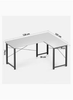 AGD L Shaped Desk Computer Corner Desk Home Office Writing Workstation  - Image 4