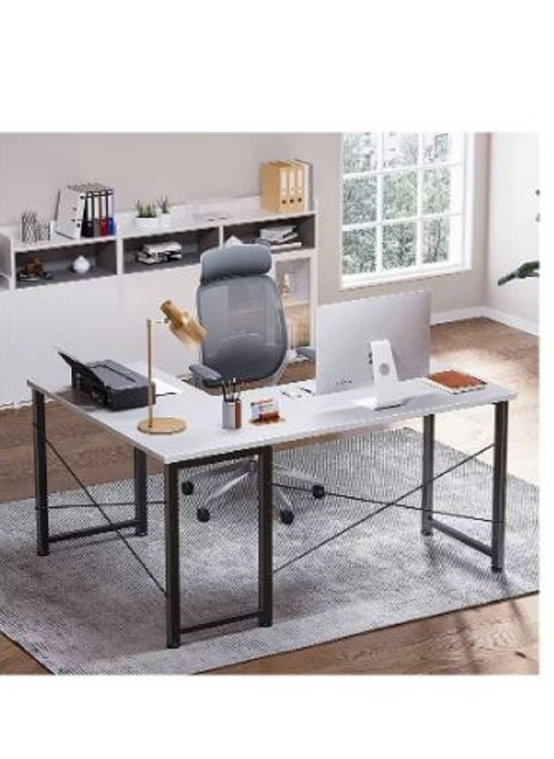 AGD L Shaped Desk Computer Corner Desk Home Office Writing Workstation  - Image 3
