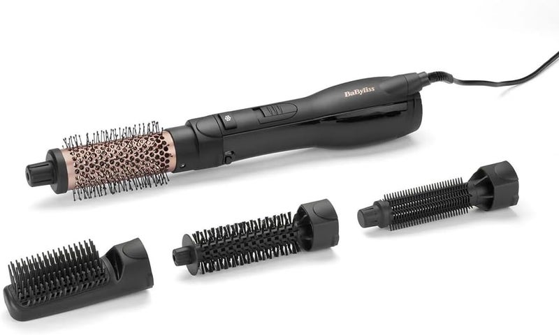 بيبي ليس BaByliss Smooth Finish 1200 Air Brush مع 4 أدوات إضافية: لزيادة حجم الشعر، تشكيله، تصفيفه، ويحتوي على 3 إعدادات لدرجة الحرارة، وتقنية أيونية؛ الرقم الطرازي: AS122E - Image 3