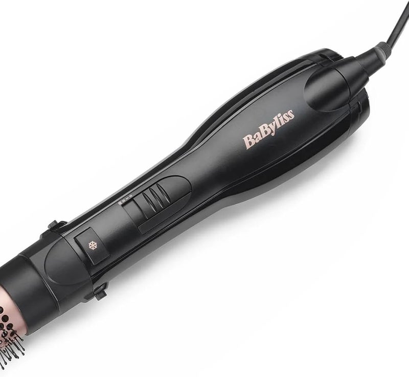 بيبي ليس BaByliss Smooth Finish 1200 Air Brush مع 4 أدوات إضافية: لزيادة حجم الشعر، تشكيله، تصفيفه، ويحتوي على 3 إعدادات لدرجة الحرارة، وتقنية أيونية؛ الرقم الطرازي: AS122E - Image 4