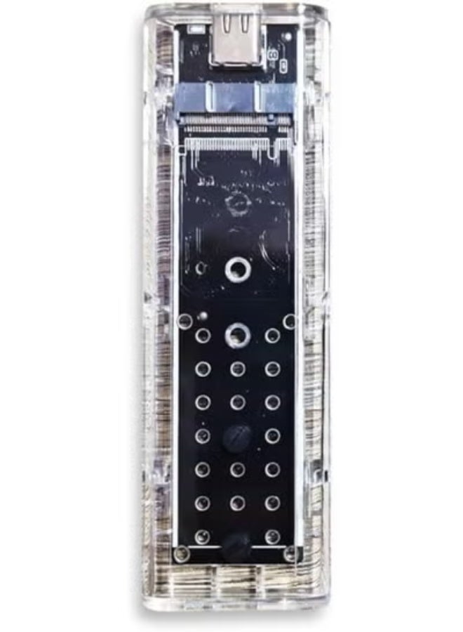 صندوق قرص صلب خارجي شفاف M.2 - سرعة فائقة 10Gbps (USB 3.1) - يدعم 4 أحجام من أقراص M.2 SSD - تصميم عملي وأنيق - Image 1