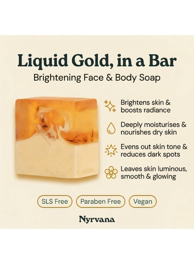 Nyrvana Saffron with Shea Butter Soap 100g (3.52 oz) | Brightening & Even Skin Tone | Ayurvedic Antioxidant Formula | Natural Soap for Radiant Glowing Skin - Image 4