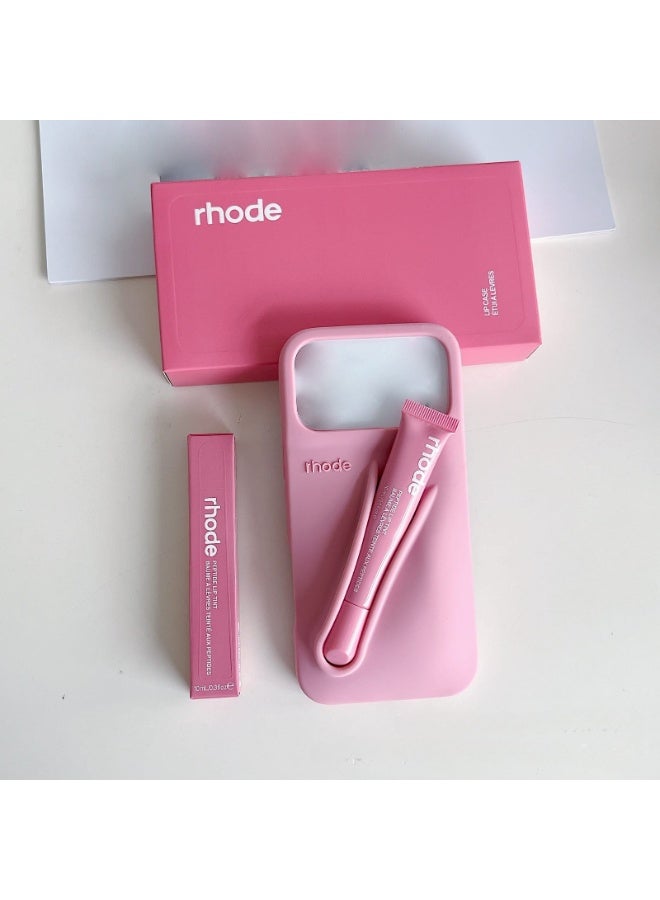 رود جراب هاتف محمول لهاتف  iPhone    17 pro max   باللون الرصاصي   phone case and a lipstick