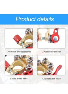 Oasisgalore 2PCS Battery Terminal Connectors, 4 Way Positive Negative Car Battery Terminals Connector for SAE/JIS Type A Posts  - Image 3
