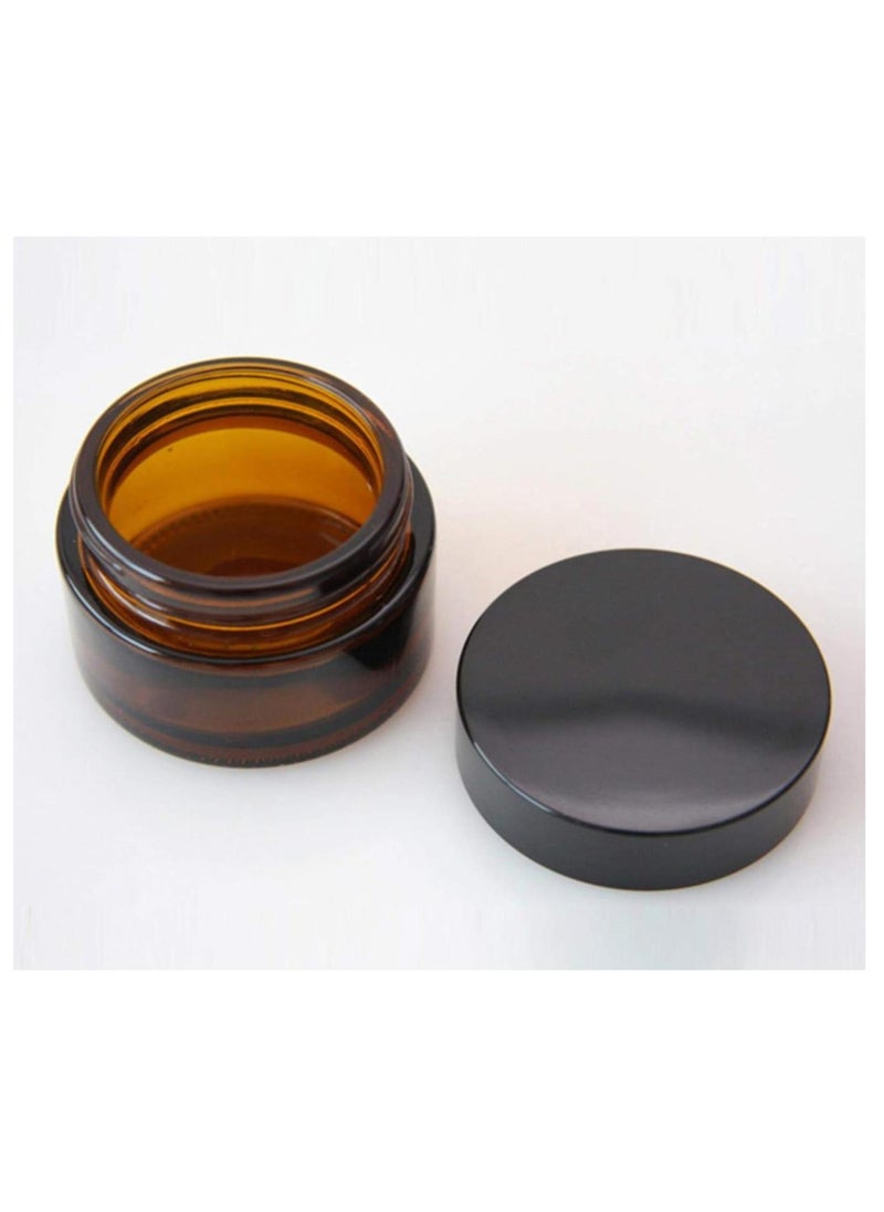 12Pcs 50ml glass brown cosmetic jar with lid,  glass jar with lid empty sample container, with empty cosmetic box